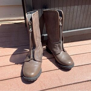 Kenneth Cole leather brown western zip up boot 6.5